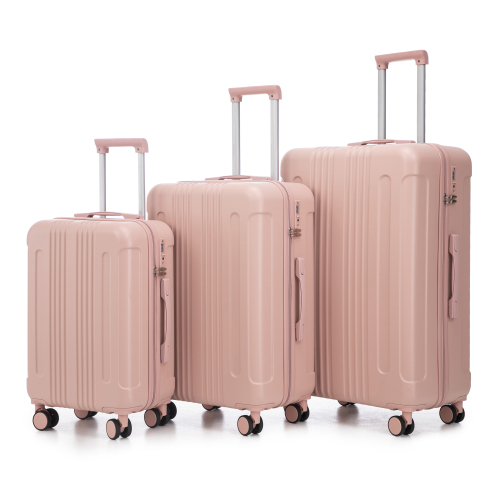 20   24  28  3 Pcs Set In ABS Spinner Wheel Luggage, Carry On Suitcase, Matching Color, TSA Combination Lock