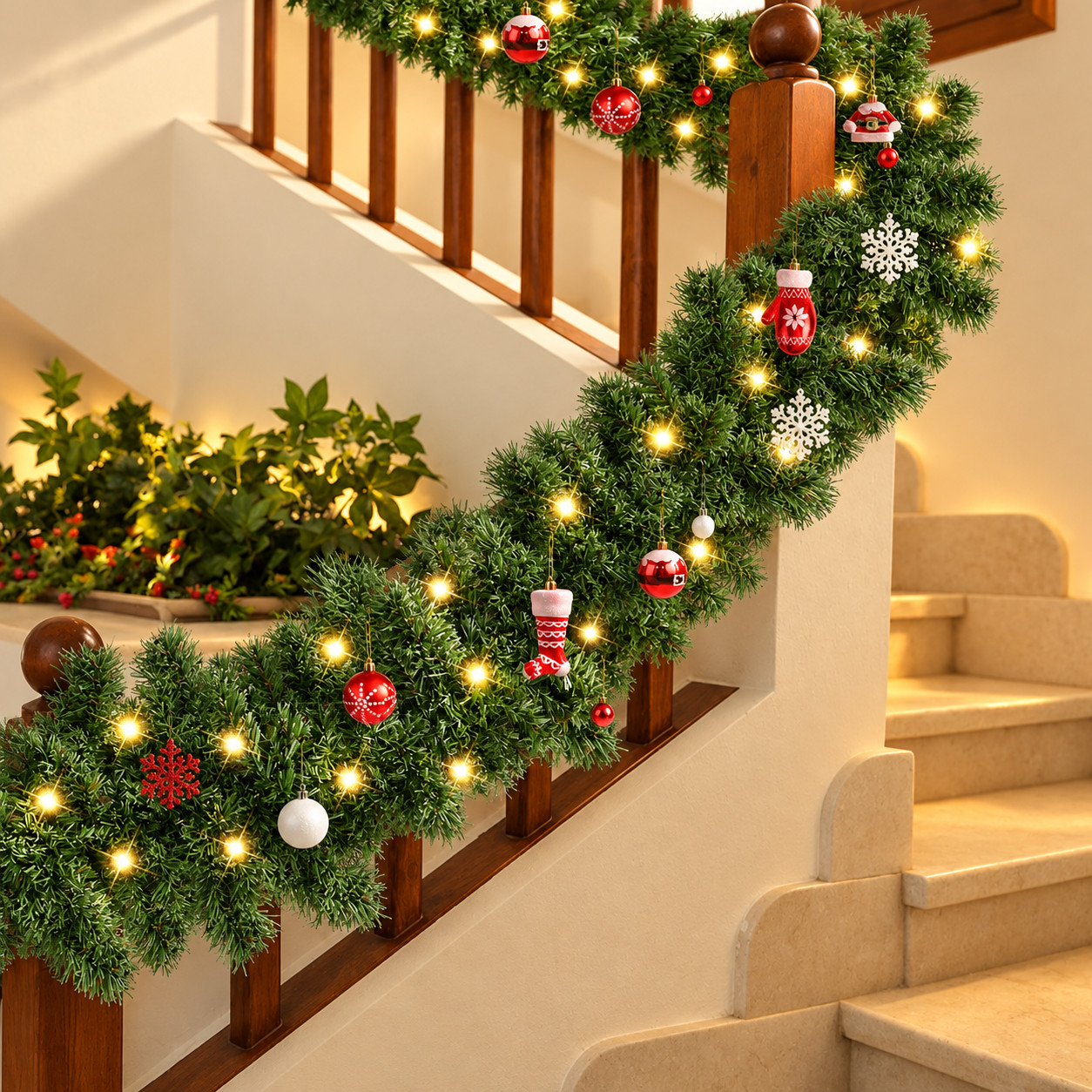 9ft12ft Christmas Garland Decoration Door Wreath Xmas