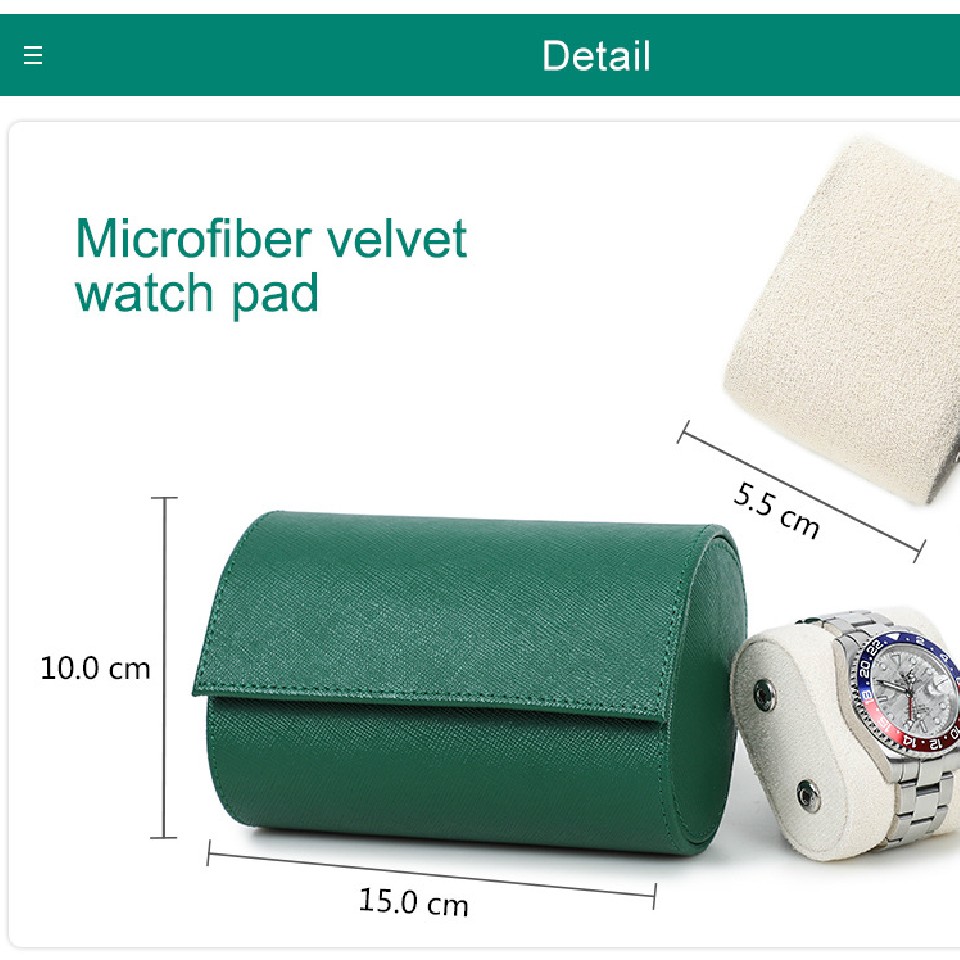 صندوق تخزين ساعات فاخر من جلد البقر أعلى الطبقة
