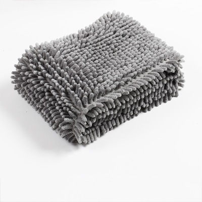 Household Simple Chenille Pet Absorbent Towel Grey - Shop at LoveMi