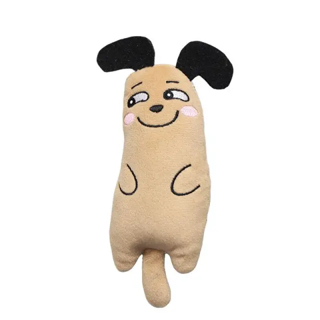 Cat Pet Plush Embroidered Mint Toys Khaki - Shop at LoveMi