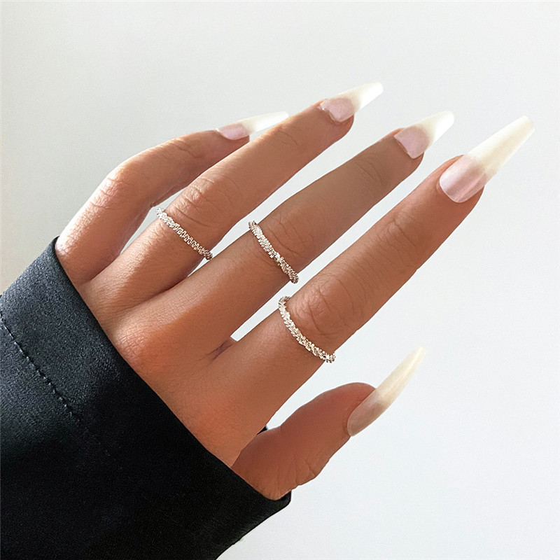 High Cold All-match Ring Sparkling High Sense Of Three-piece Accessories