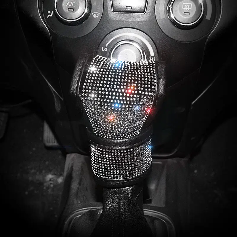 Car Interior Supplies Rhinestone-studded Four-season Handbrake Cover