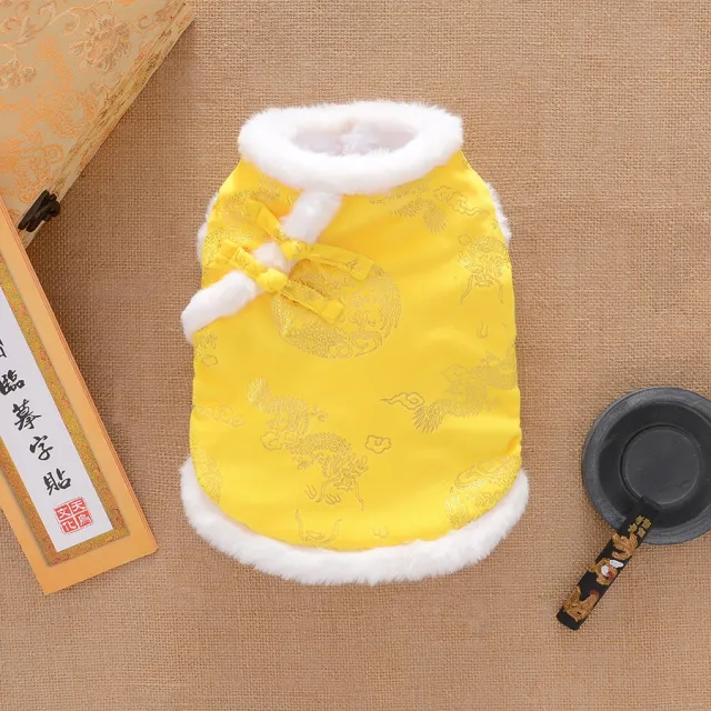 Dog Clothes Winter Thicken Warm Tang Suit Dragon And Phoenix - Shop at LoveMi