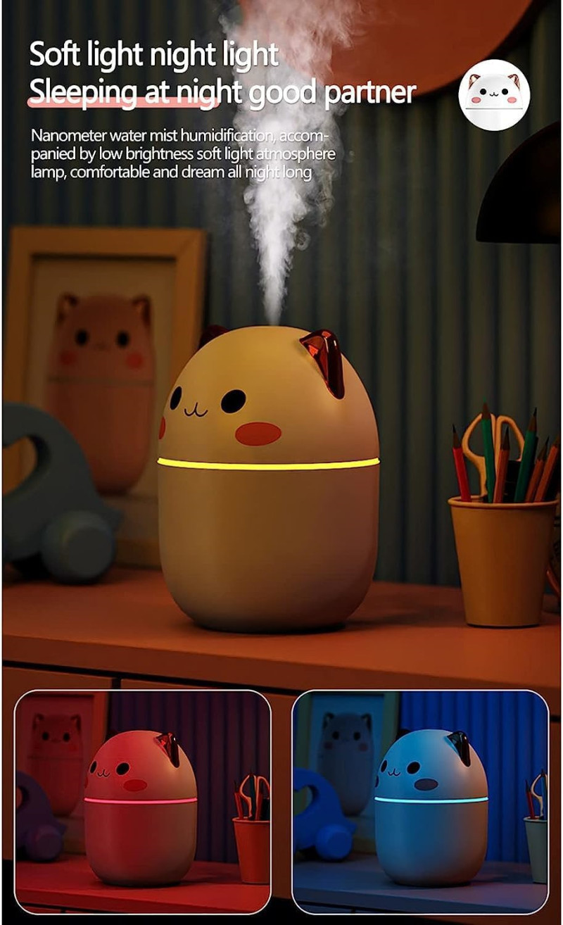 Title 7, Hot Sale 250ml Cute Cat Air Humidifier Diffuser...