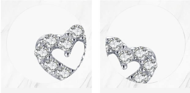 Hollow Love Niche Micro Inlaid Earrings Female Senior Sense