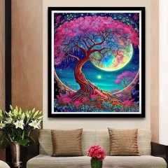 Diy Full Diamond Cross Stitch Living Room Decorative Painting - View 1