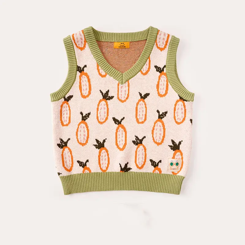 Knitted Vest Men's Cotton Sweater Outer Wear Vest