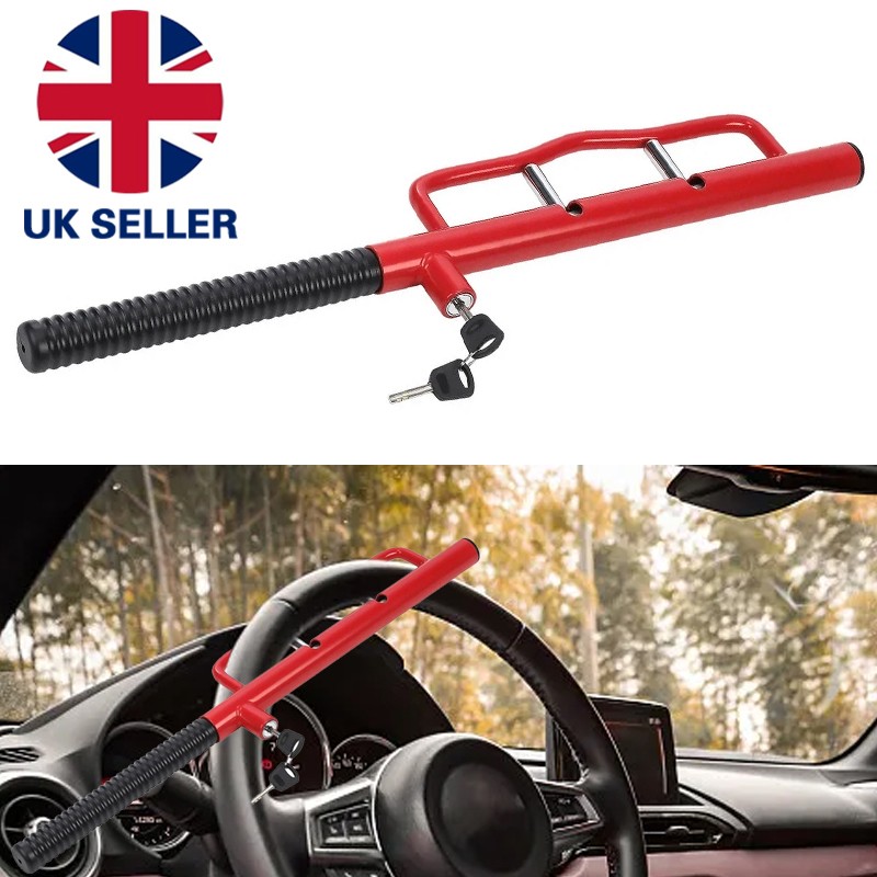 Car Steering Wheel Lock Heavy Duty Design Anti Theft Security 2 Keys UK Stock