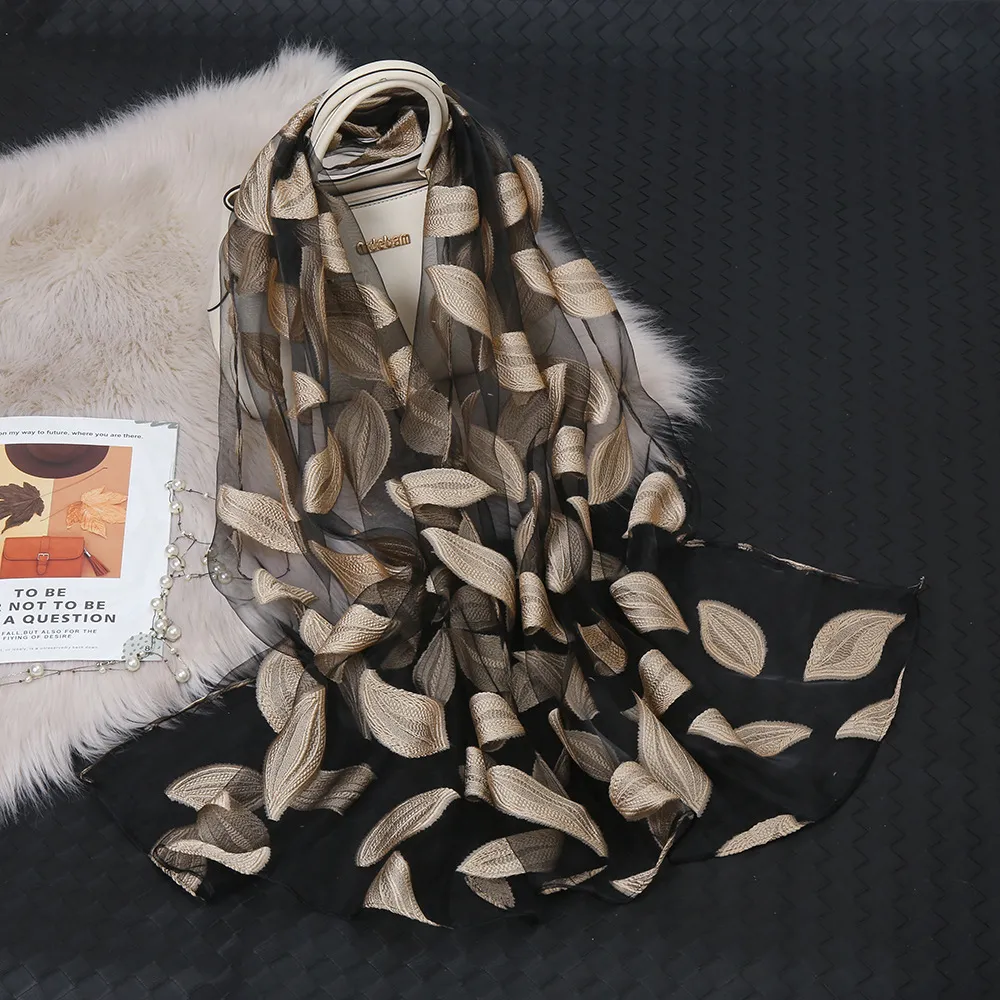 Organza cut scarf - Beige