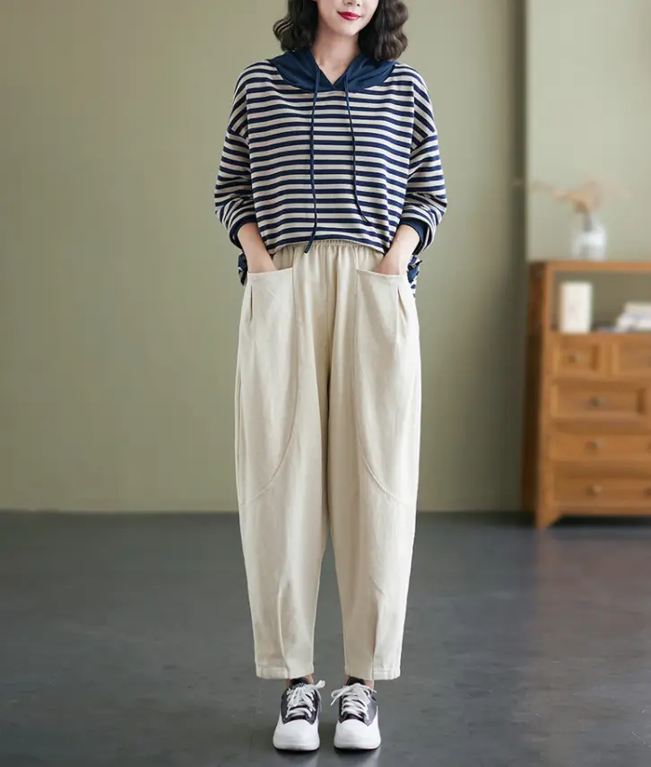 Women's Solid Color All-match Harem Pants Trousers Fashion