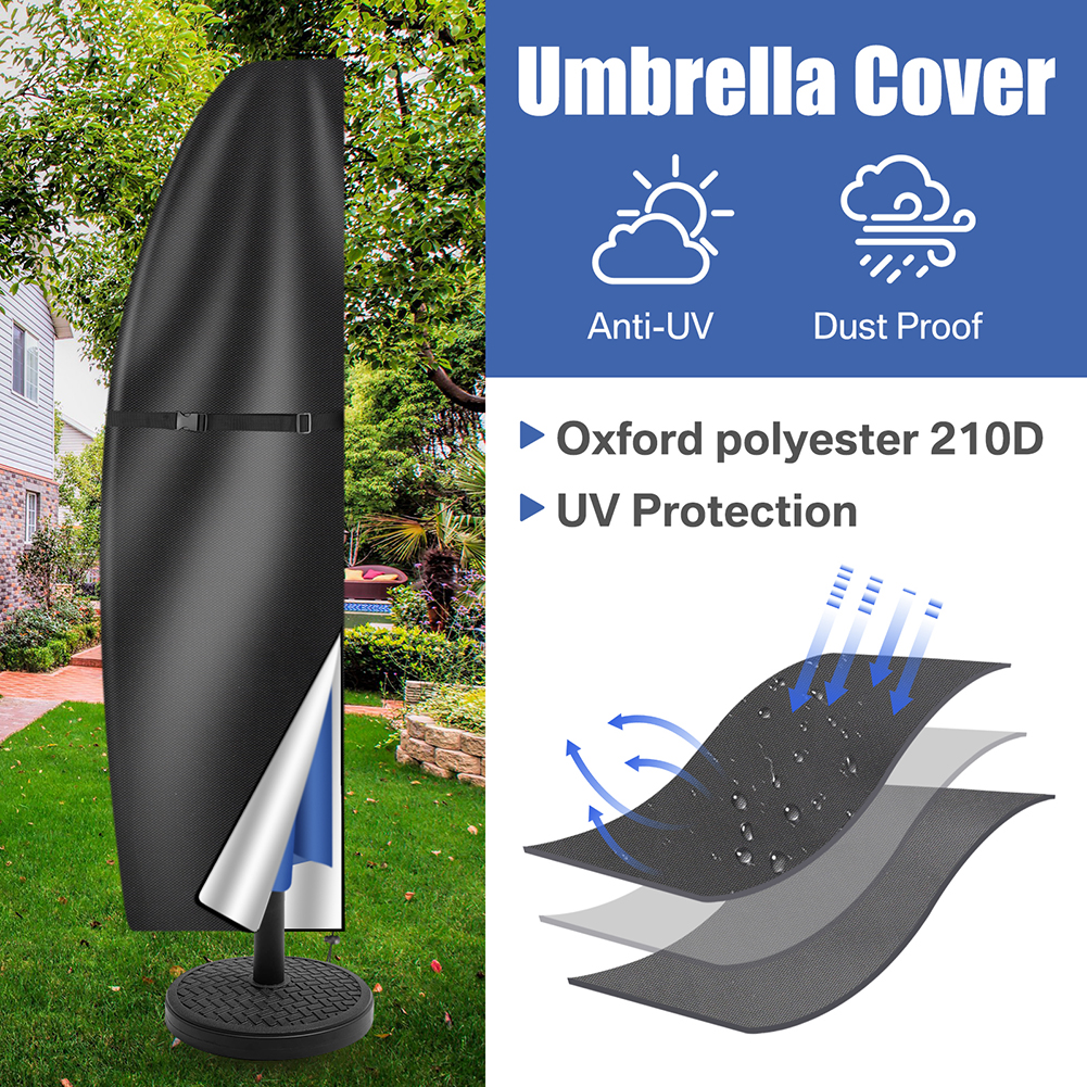265cm Garden Parasol Cover Patio Umbrella Heavy Duty Waterproof Furniture — image 8