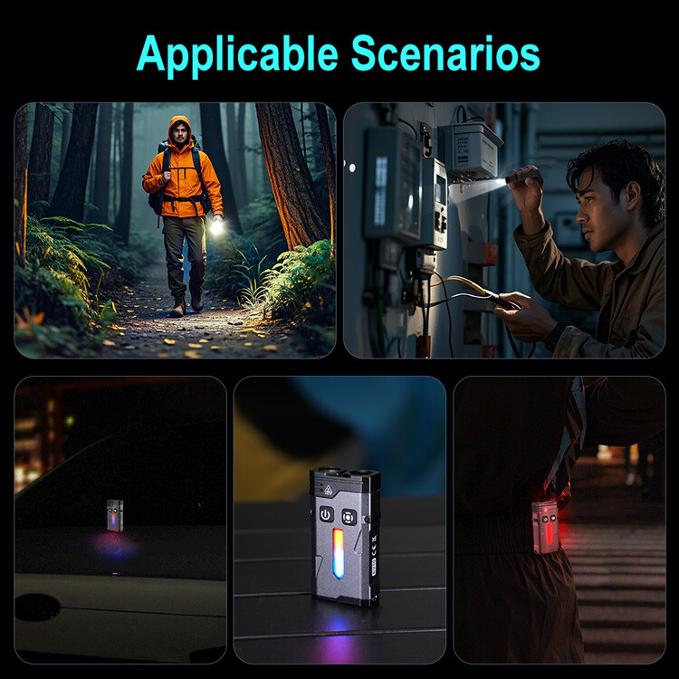 UV EDC Ultra Bright Rechargeable LED Key Chain Flashlight — image 11