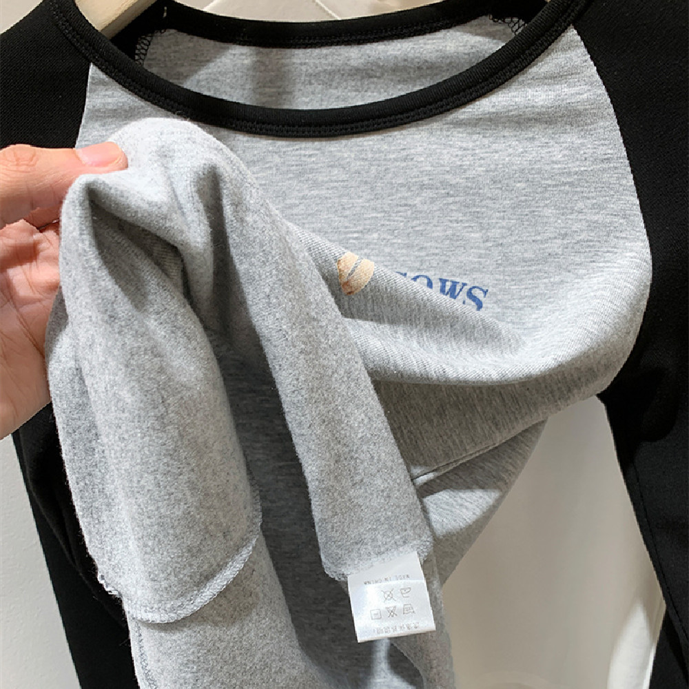 Printed Crew Neck With Long Sleeves