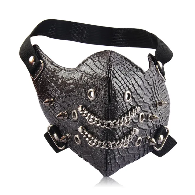 Trendy Face Mask Bright Skin Snake Pattern Chain Clause - Shop at LoveMi
