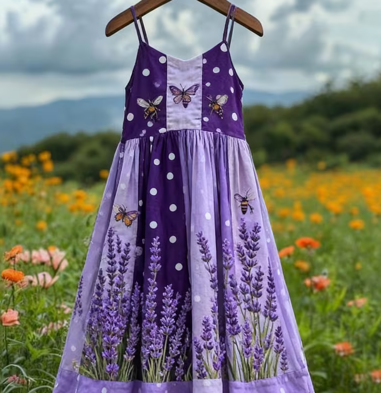 Women's Pastoral Retro Fresh Style Spaghetti Strap Loose Dress