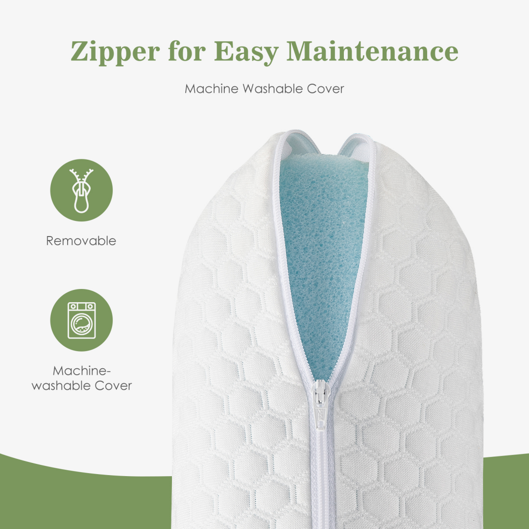 Memory Foam Pillow, Detachable Washable Pillowcase, Odorless, Ergonomic Pillow, Full Sleeping Position, Cervical Support Pillow