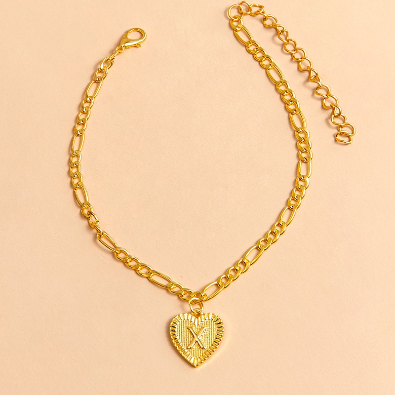 … Color Heart Pendant Foot Bracelets Women