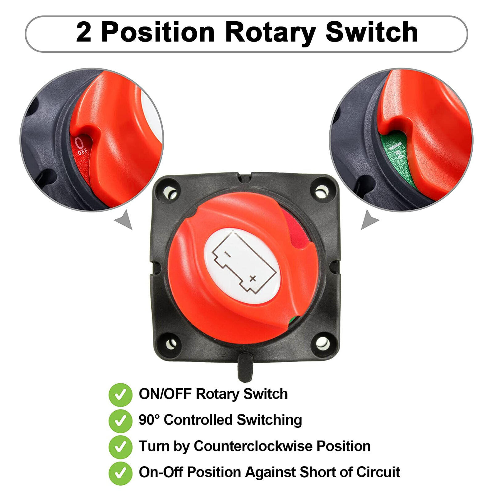 12V 600A Battery  Isolator Cut Off Kill Fit For Knob Marine Boat Camper UK — foto 3