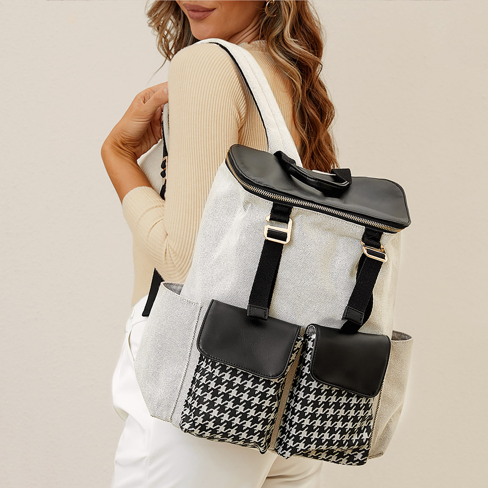 Women's Fashion Multifunctional With Diaper Pad Large Capacity Travel Backpack