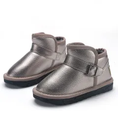 New Low-tube And Velvet Warm Cotton Shoes Snow Boots - Silver - View 1