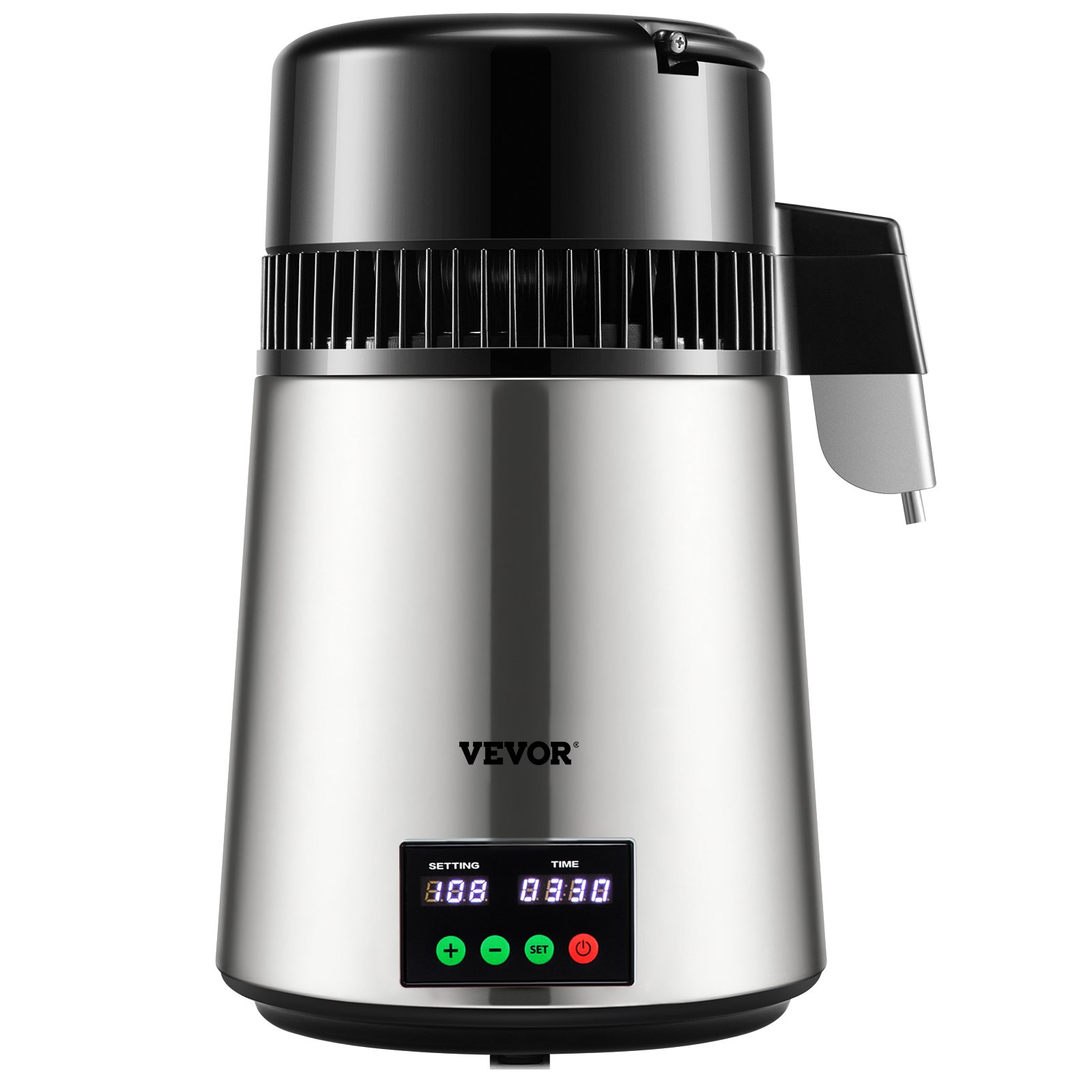 1.1 Gal Water Distiller, 0.3 Gal H, 750W Distilled Water Maker Machine 0-99H Timing Set Temp Display, 304… image 5