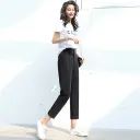 Black Summer Cropped Trousers