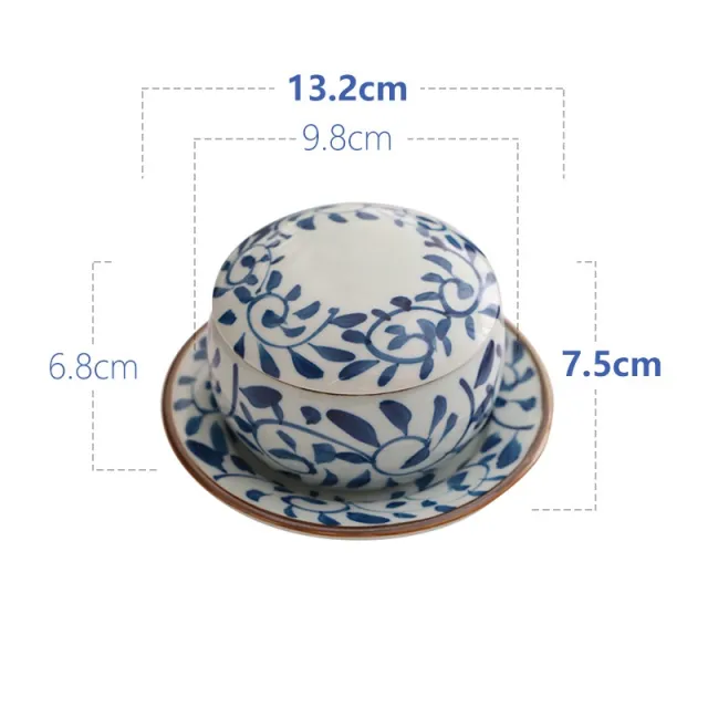 Ceramic Underglaze Color Hand painted Tableware With Cover And Bottom Support A14663 Style - Shop at LoveMi