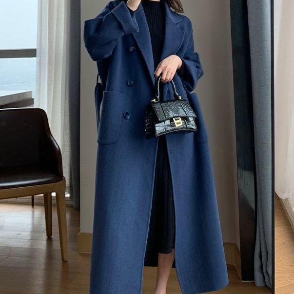 manteau bleu marine femme chic​