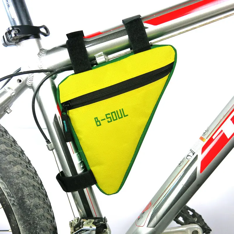 Saddle bag riding bicycle mountain bike triangle