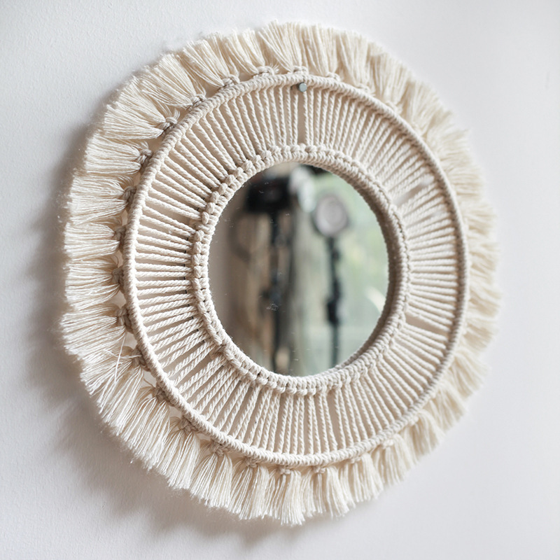Round Woven Wall Mirror, picture 3 of 4