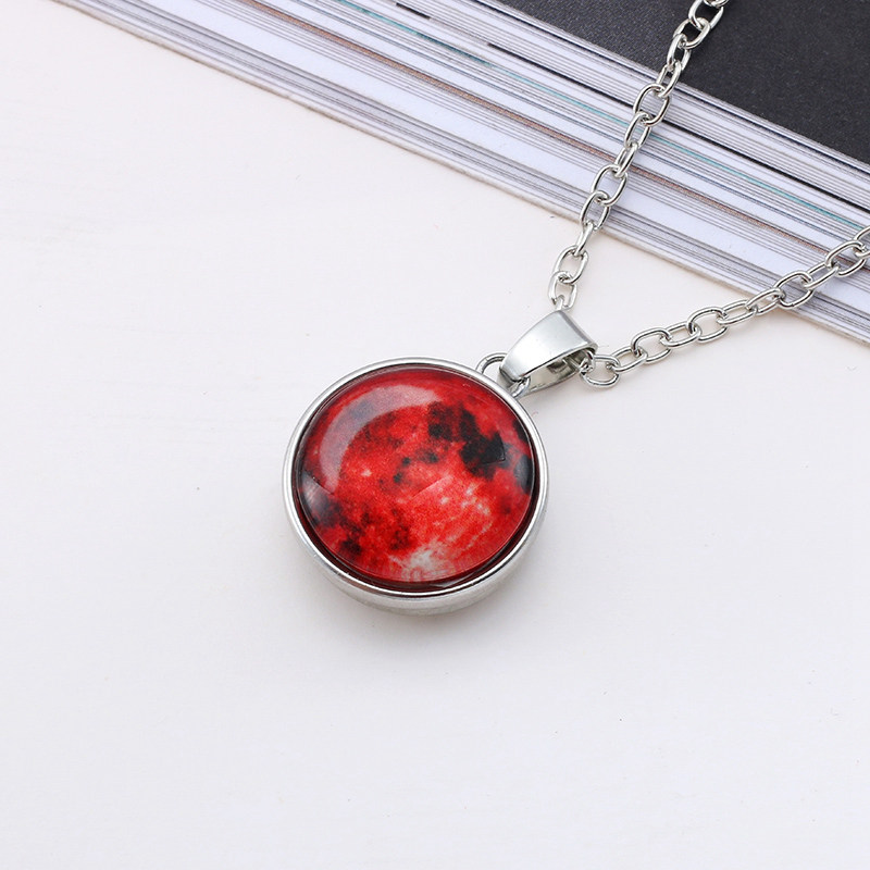 Galaxy Planet Glass Luminous Necklace Glow In The Dark Jewelry