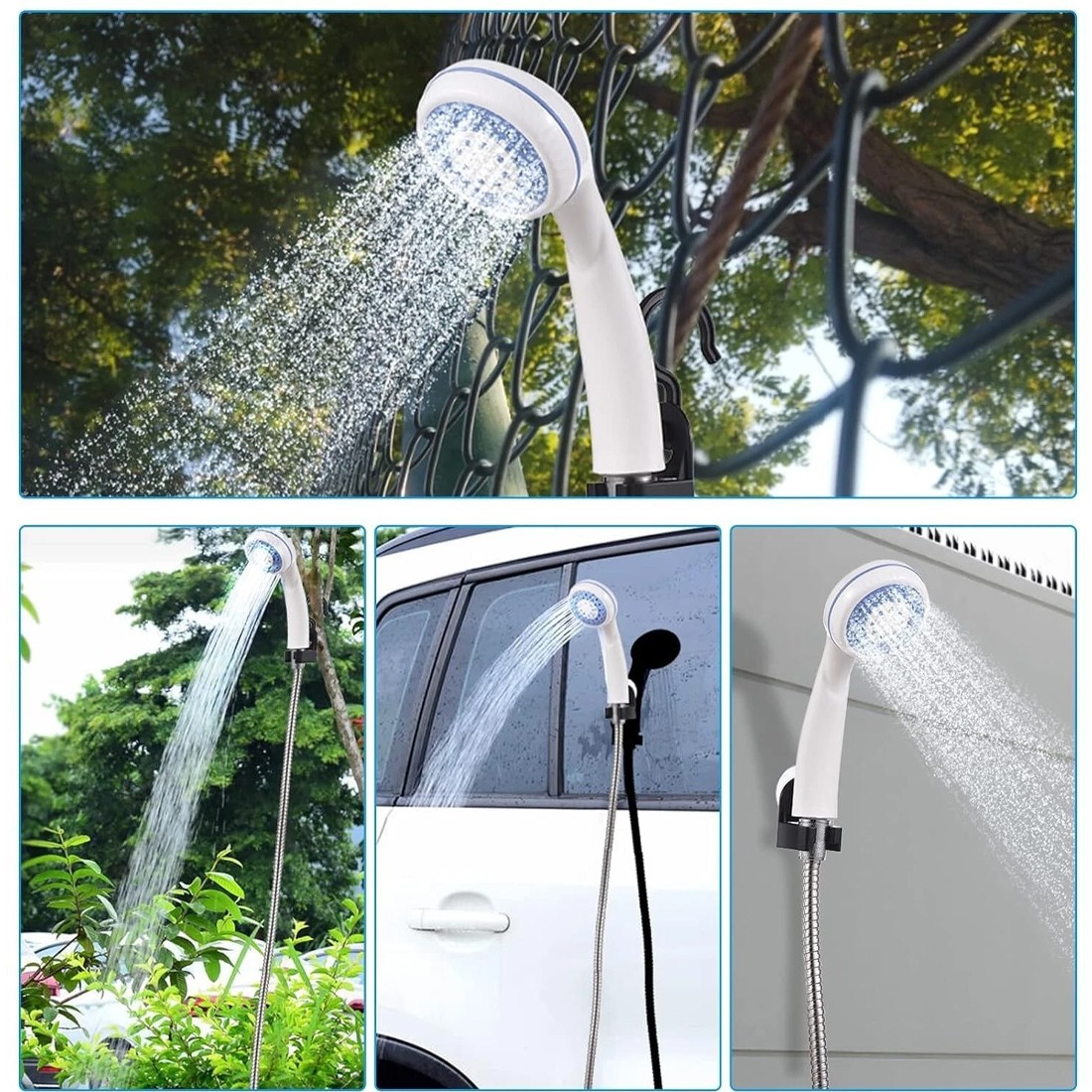 Portable Camping Shower USB Rechargeable Electric Pump For Garden Outdoor — image 5