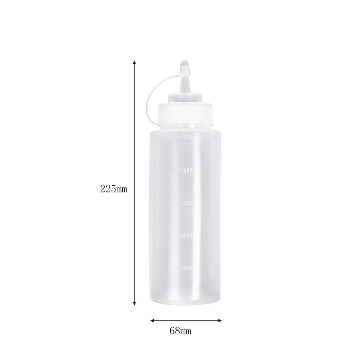 8 Pack Plastic Squeeze Sauce Bottles Kitchen Condiment Dispenser 500ml — image 9
