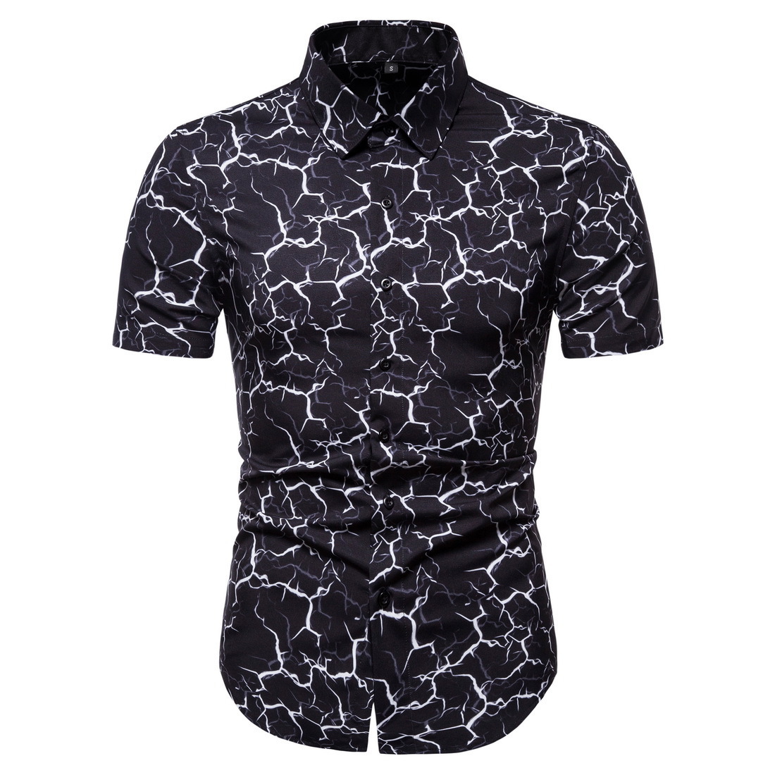 Plus Size Men's Short-sleeved Shirt Printing