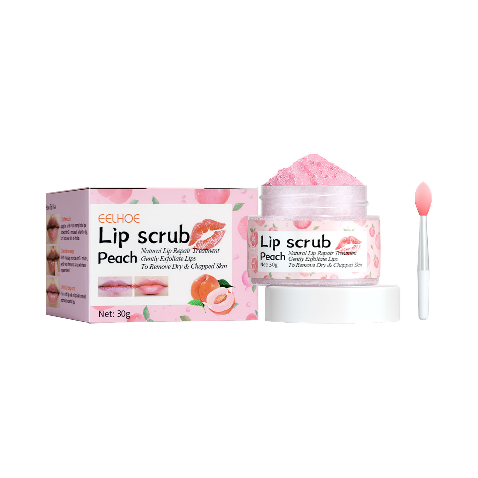 EELHOE Peach Lip Scrub For Fading Lip Lines, Removing Dead Skin, And Hydrating Moisturizing Lip Exfoliation 1Pcs - Shop at LoveMi