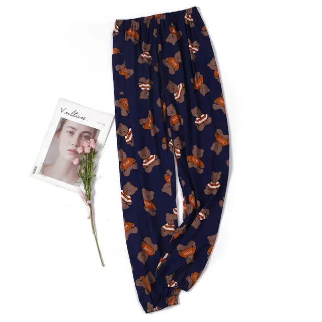 Women's Plus Size Cotton Pajama Pants Blue - Shop at LoveMi