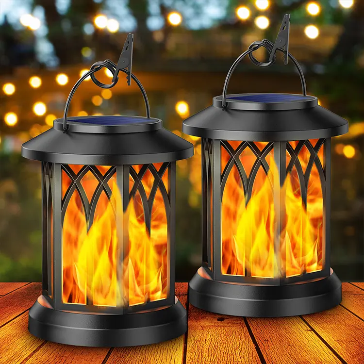 LED Solar Energy Simulation Flame Lamp