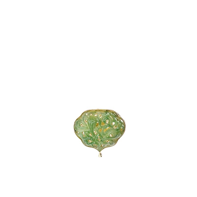 New Jade Heart-shaped Gawu Box Necklace
