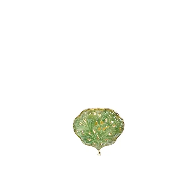 New Jade Heart-shaped Gawu Box Necklace