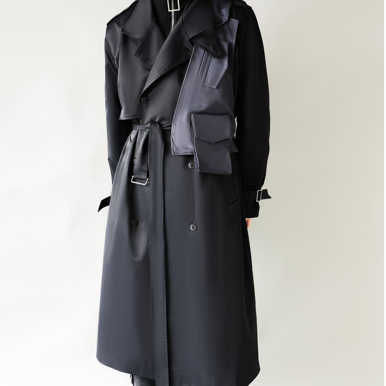 Men's Fashion Casual Mid-length Solid Color Jacket