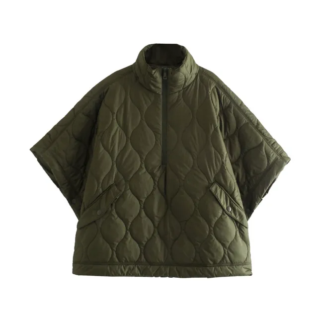 Fashionable Loose Cloak Coat Women Green - Shop at LoveMi