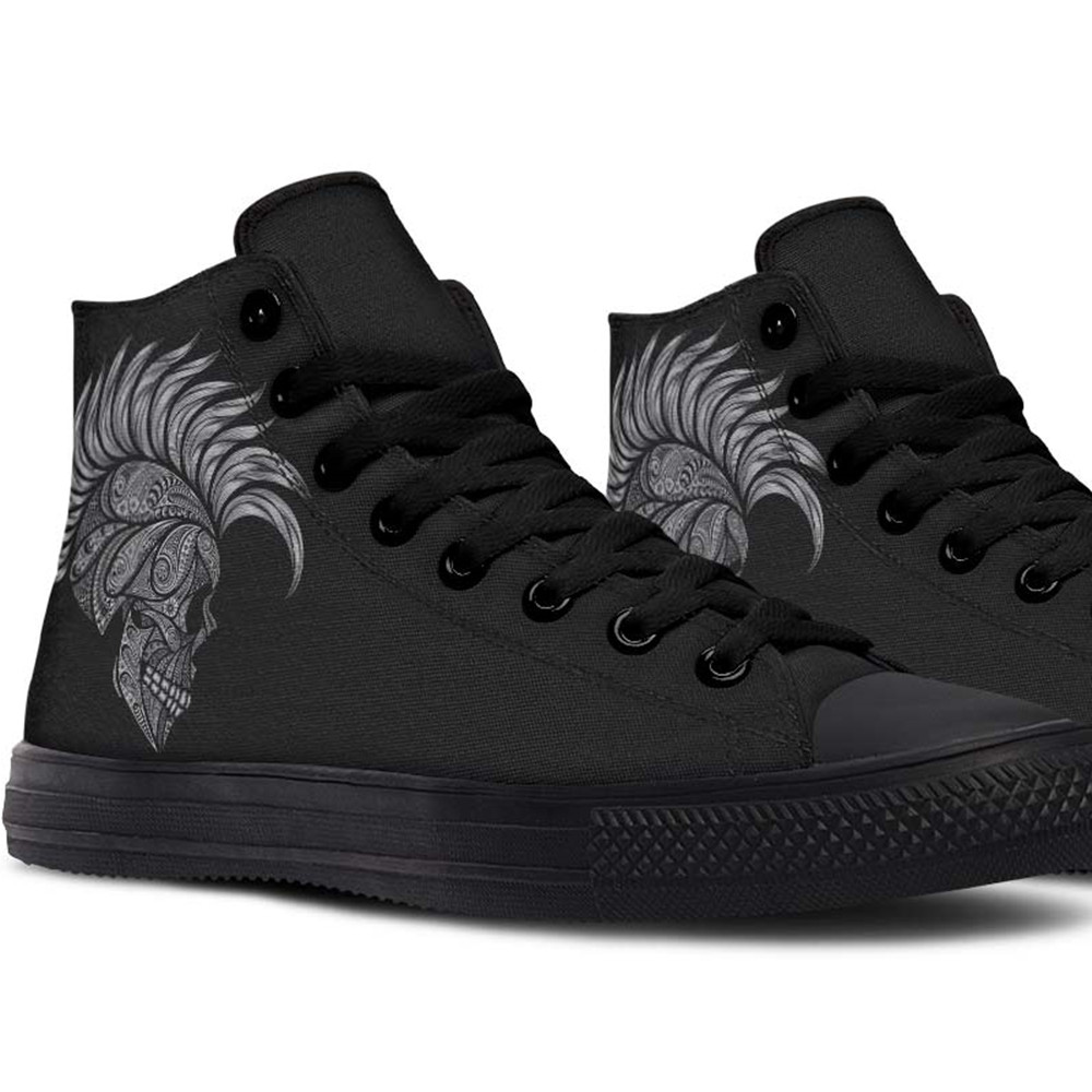 Printed Couple High Top Canvas Shoes