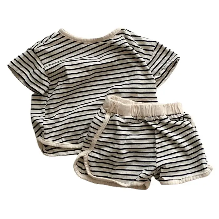Baby Cotton Loose T-shirt Shorts Two-piece Set