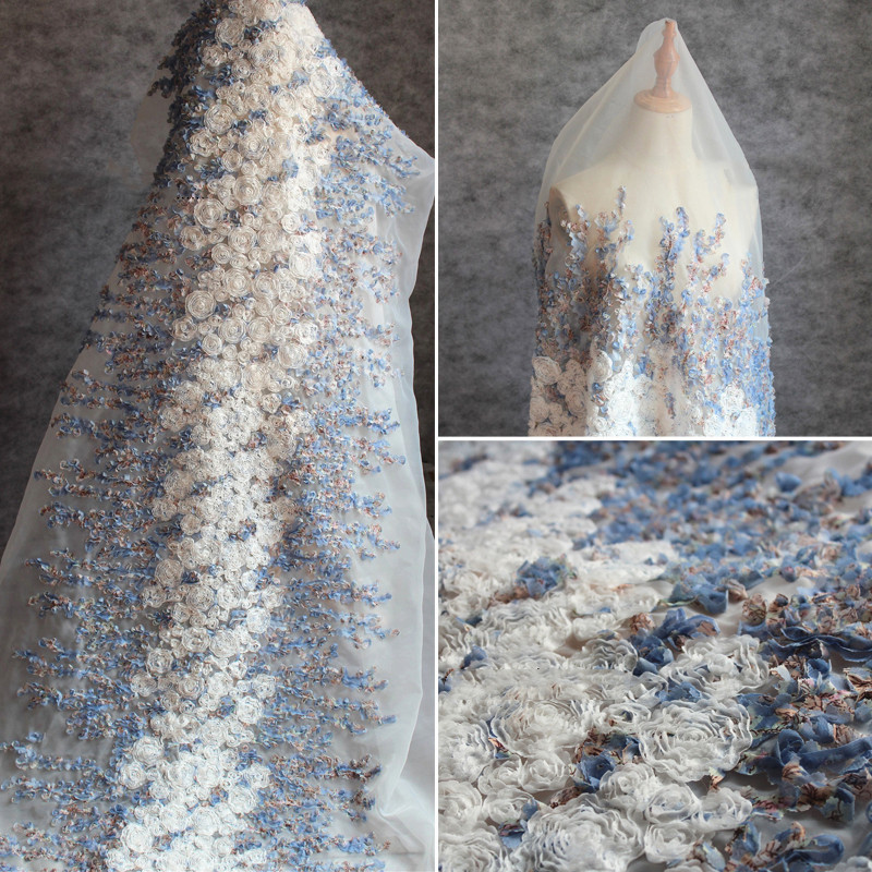Mesh Embroidery Wedding Background Is Better Than Water Soluble Lace Fabric — image 1