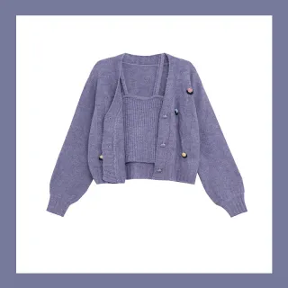 Lazy Women's Sweater Outer Wear Small Inner Coat - Purple