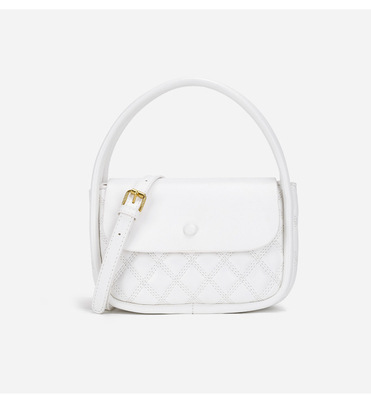 Women's New Niche Design All match One shoulder Diagonal Portable Diamond Bag White - Shop at LoveMi