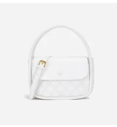 Women's New Niche Design All-match One-shoulder Diagonal Portable Diamond Bag - White - View 1