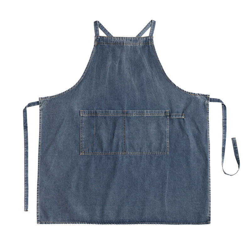 Title 8, Cotton Thickened Denim Canvas Apron Household Bib