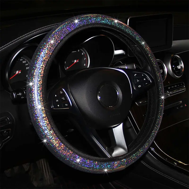 Car Steering Wheel Cover Colorful Bronzing Without Inner Ring